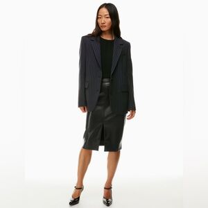 Aritzia Babaton Pegu Vegan Leather Pencil Skirt (Black) (Size 2)